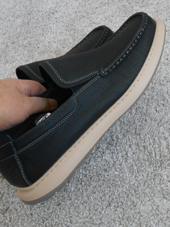 Sen Da Men\'s Black Soft Leather slip on Shoe\'s size 10.5 = size 10 main image 13